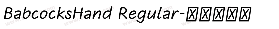 BabcocksHand Regular字体转换